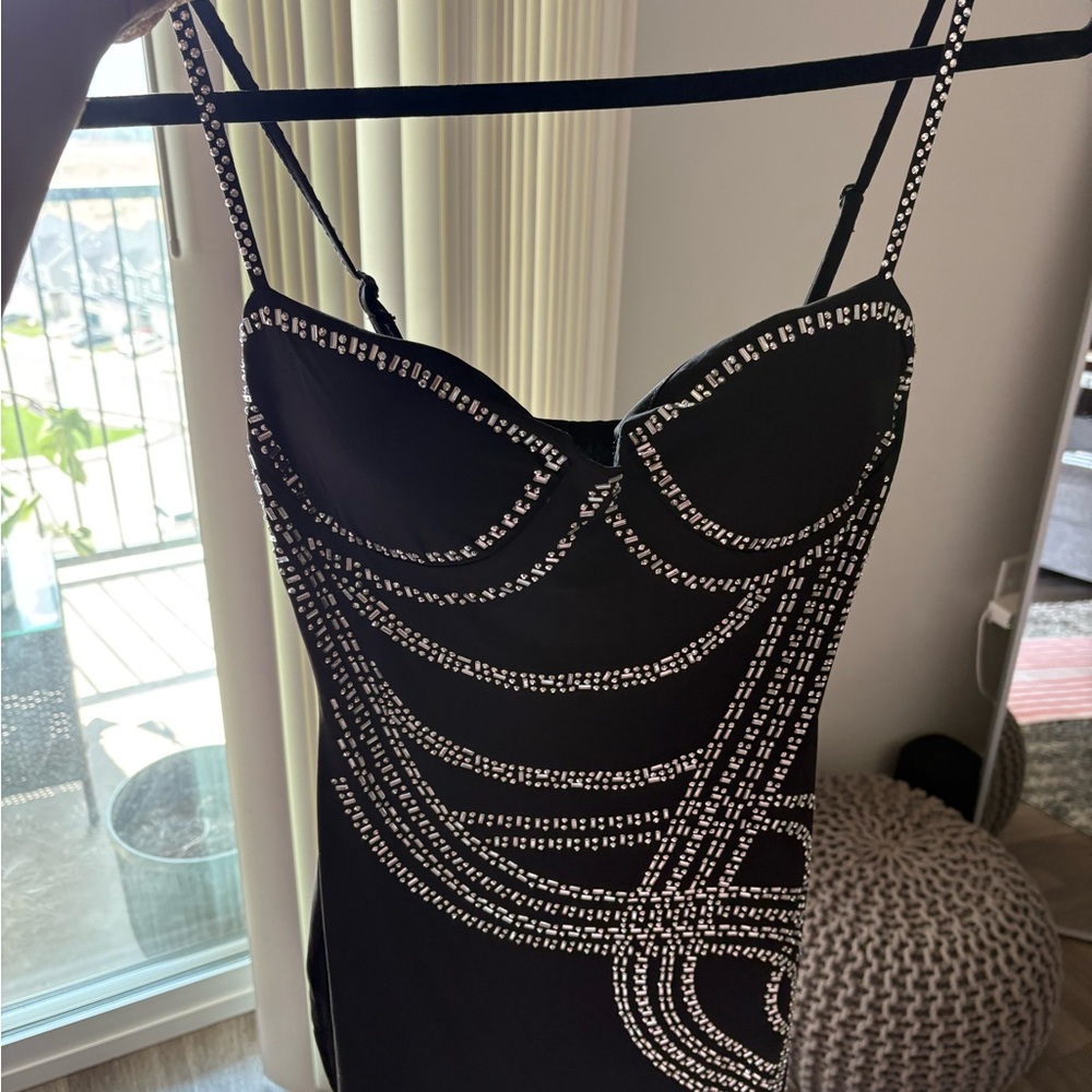 Elegant Black and bedazzled Women's Dress